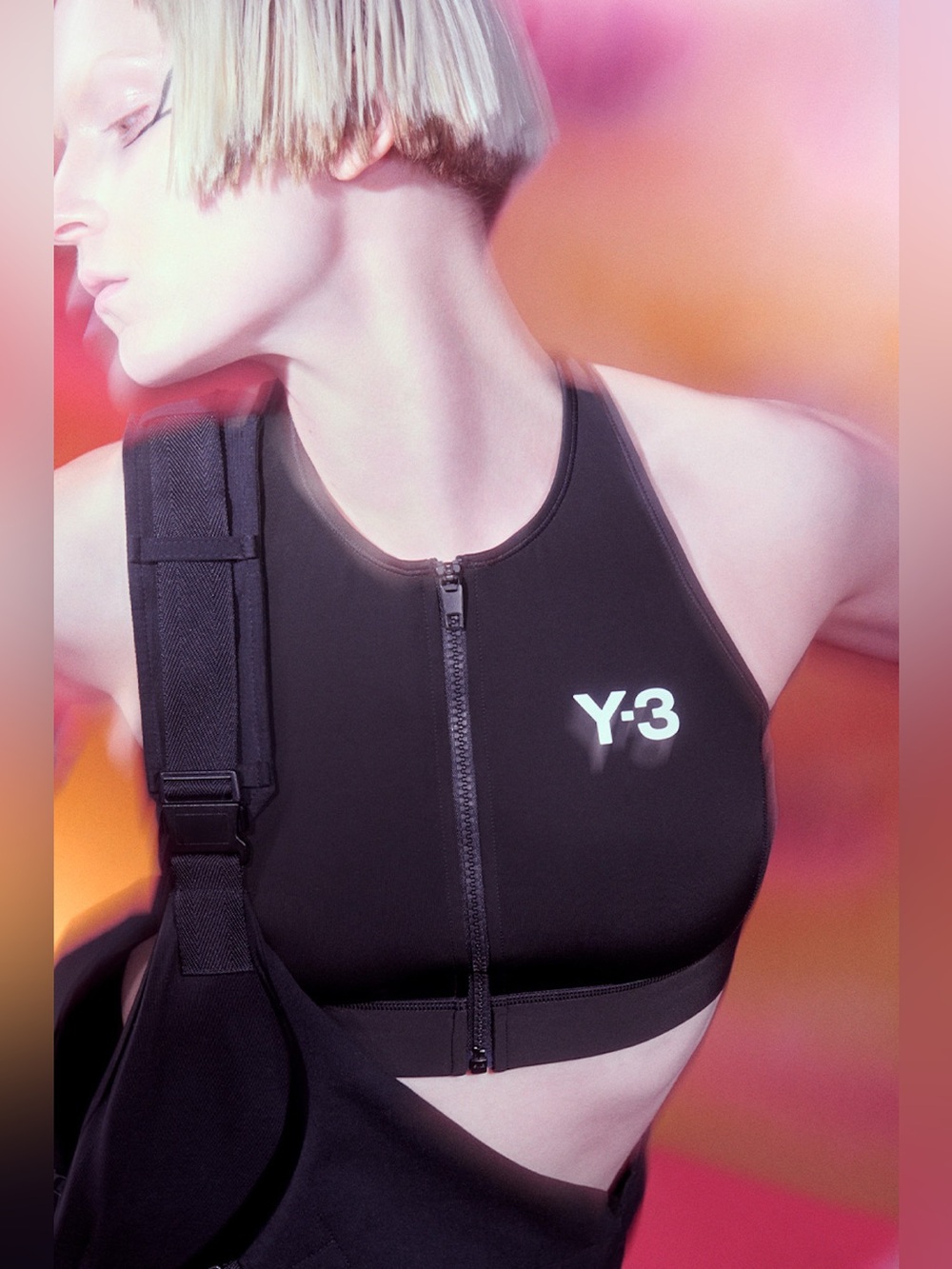ADIDAS x Y-3 Yohji Yamamoto Zip Crop Top Bikini
Swim Top Black Size XS